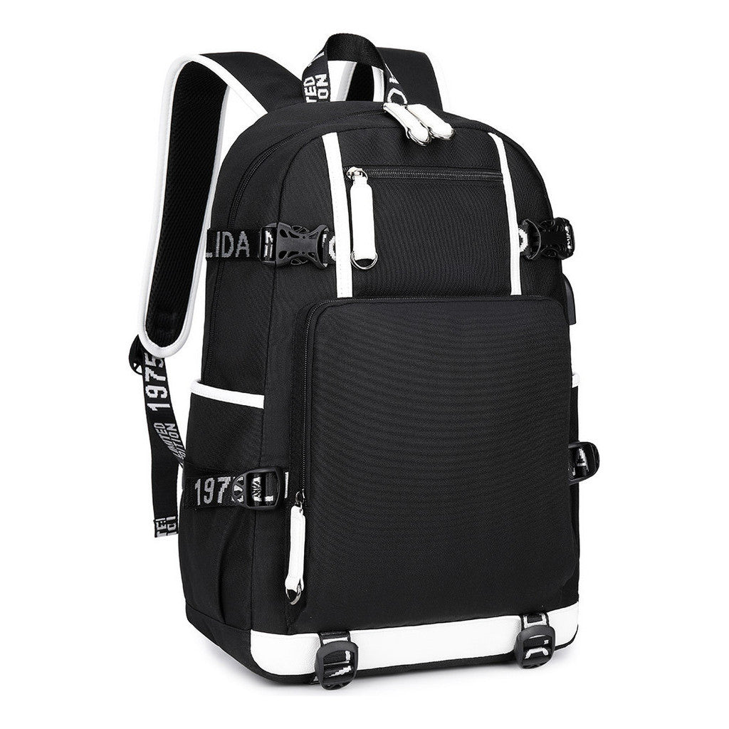 Usb Large Capacity Youth Student Backpack For Men And Women's Leisure Travel Backpack