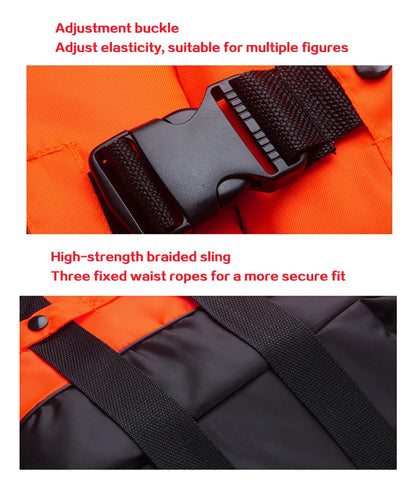 Life Jacket Adjustable Survival Suit Polyester With Whistle