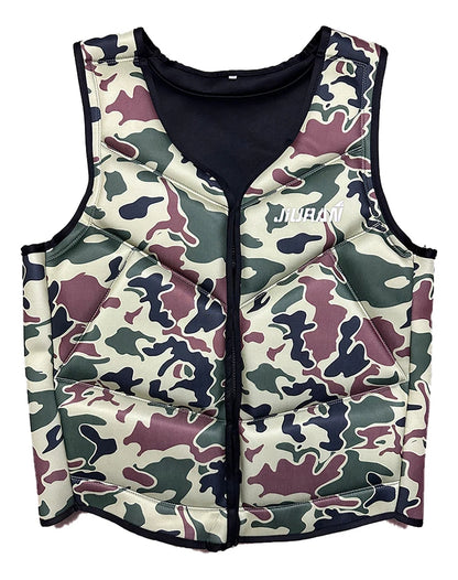 adult Life Jacket Camouflage Print Buoyancy Vest Portable