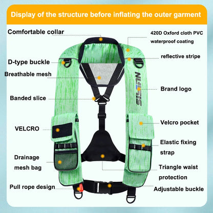 adult Water Sports Automatic Manual Inflatable Life Jacket