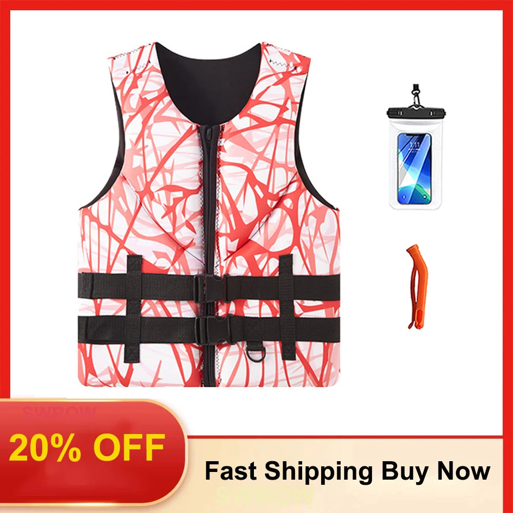 Adult Life Jacket Super Buoyant Surfing Vest Water Life Jack