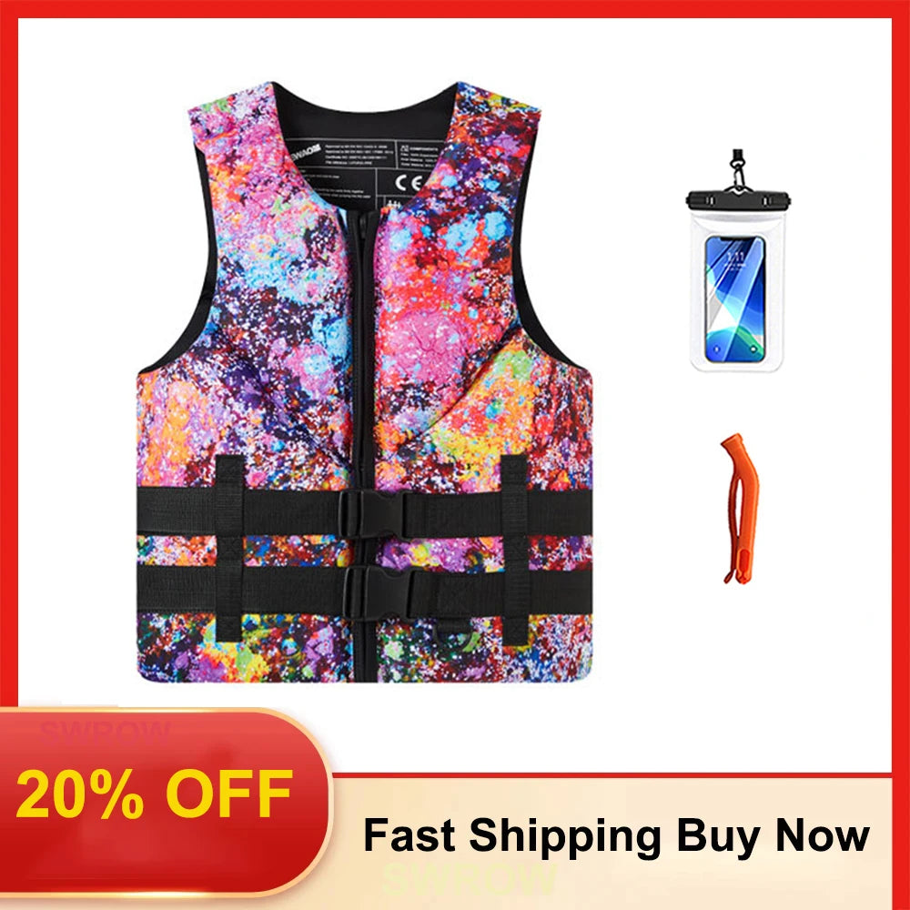 Adult Life Jacket Super Buoyant Surfing Vest Water Life Jack