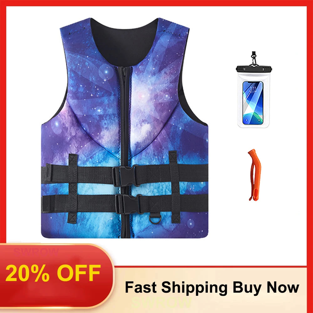 Adult Life Jacket Super Buoyant Surfing Vest Water Life Jack