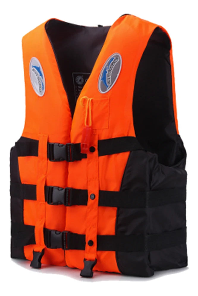 Adjustable Survival Suit Polyester Life Jacket With Whistle