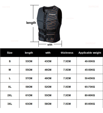life Vest Adult Surf Vest Kayak Jet Ski Rescue