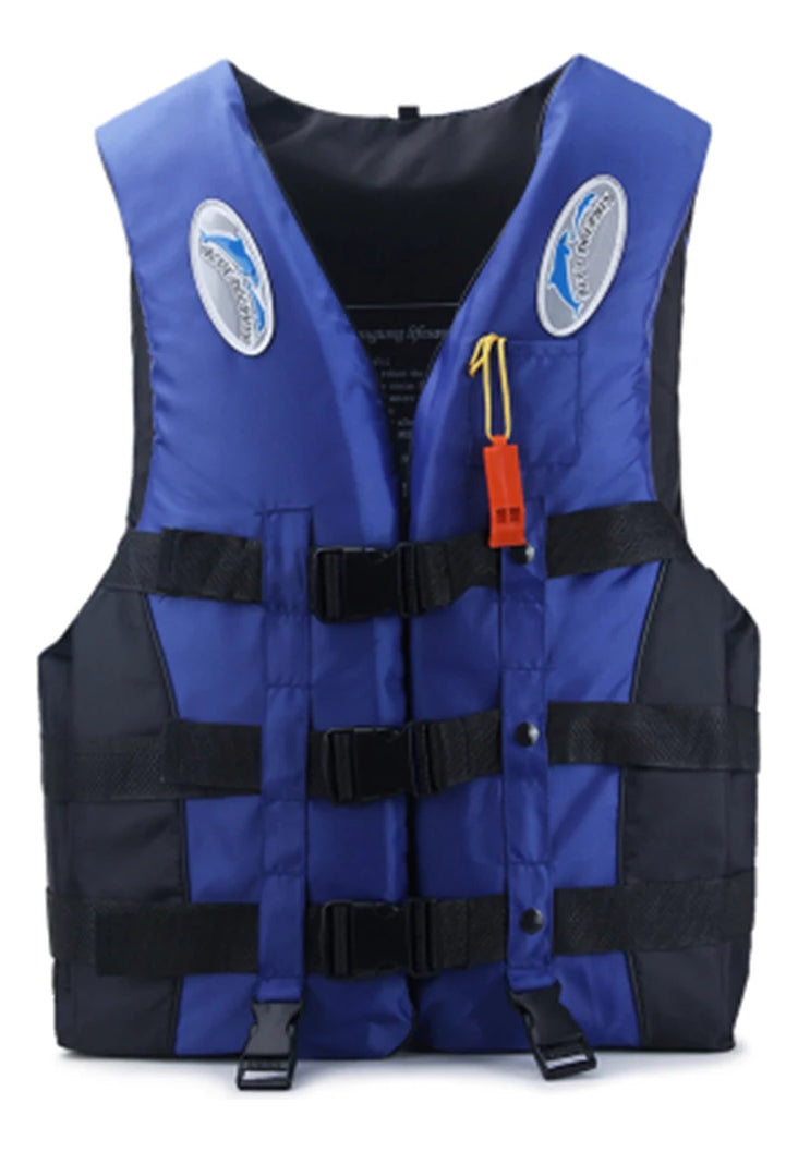 Adjustable Survival Suit Polyester Life Jacket With Whistle