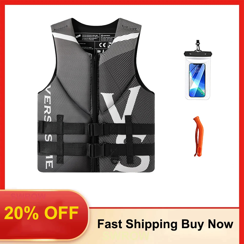 Adult Life Jacket Super Buoyant Surfing Vest Water Life Jack