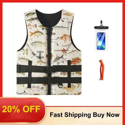 Adult Life Jacket Super Buoyant Surfing Vest Water Life Jack