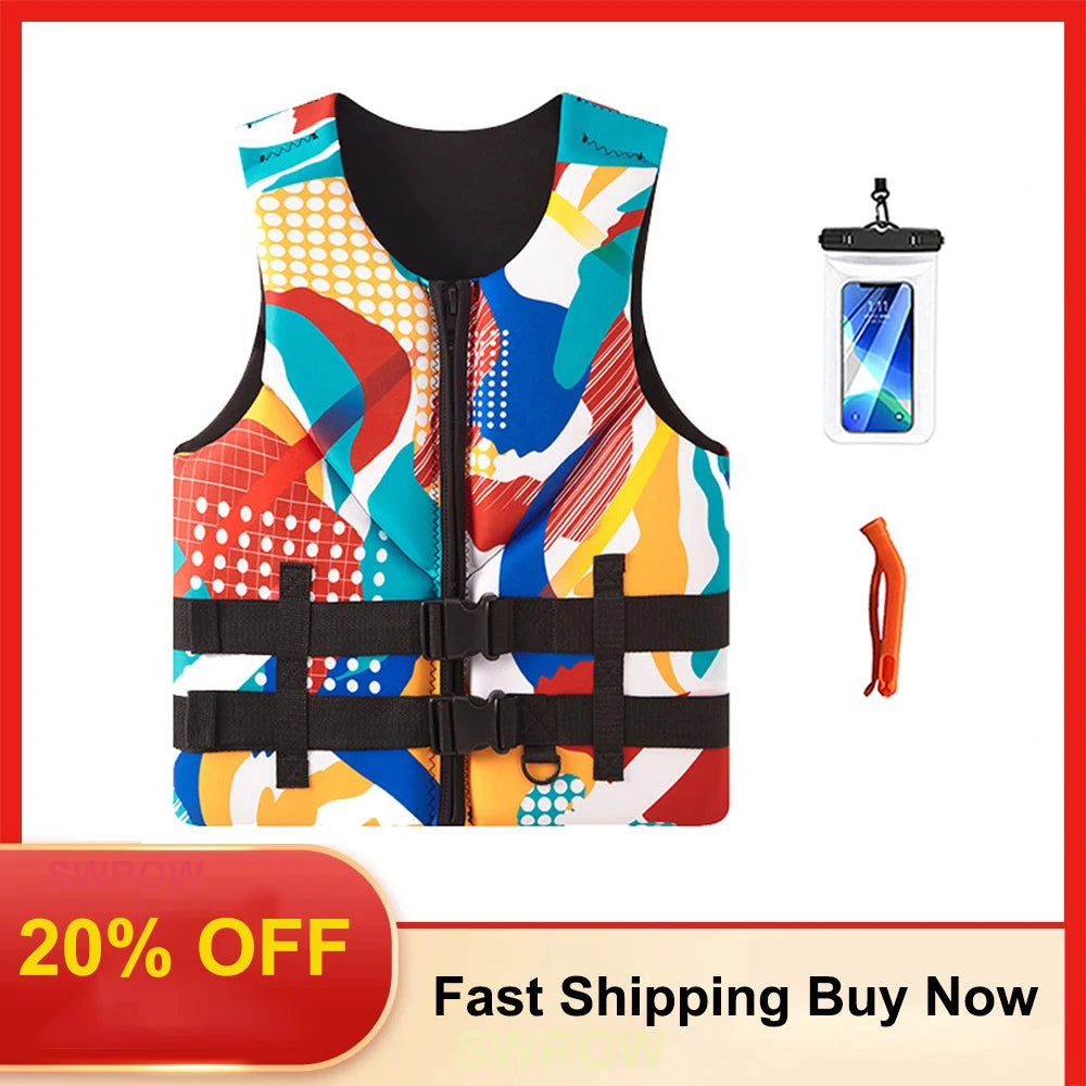 Adult Life Jacket Super Buoyant Surfing Vest Water Life Jack