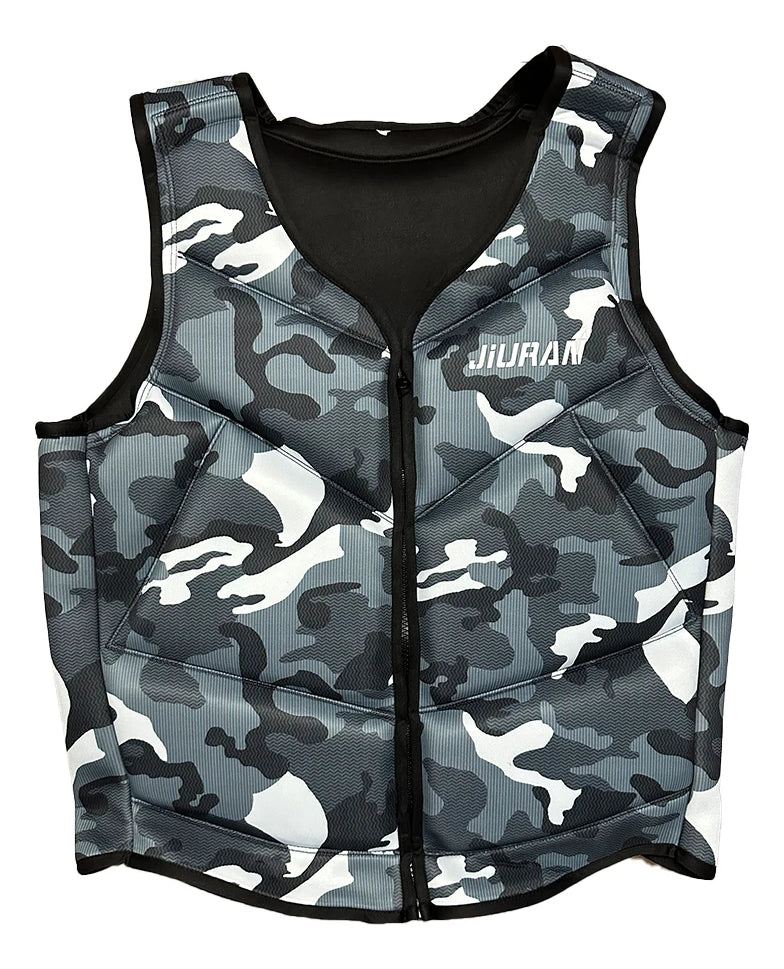 adult Life Jacket Camouflage Print Buoyancy Vest Portable
