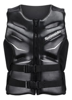 high Buoyancy Black Water Sports Leather Life Vest