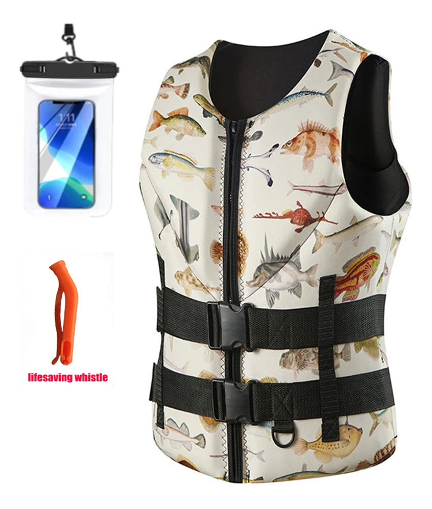 adult Life Jacket Neoprene Buoyancy Vest Anti-collision
