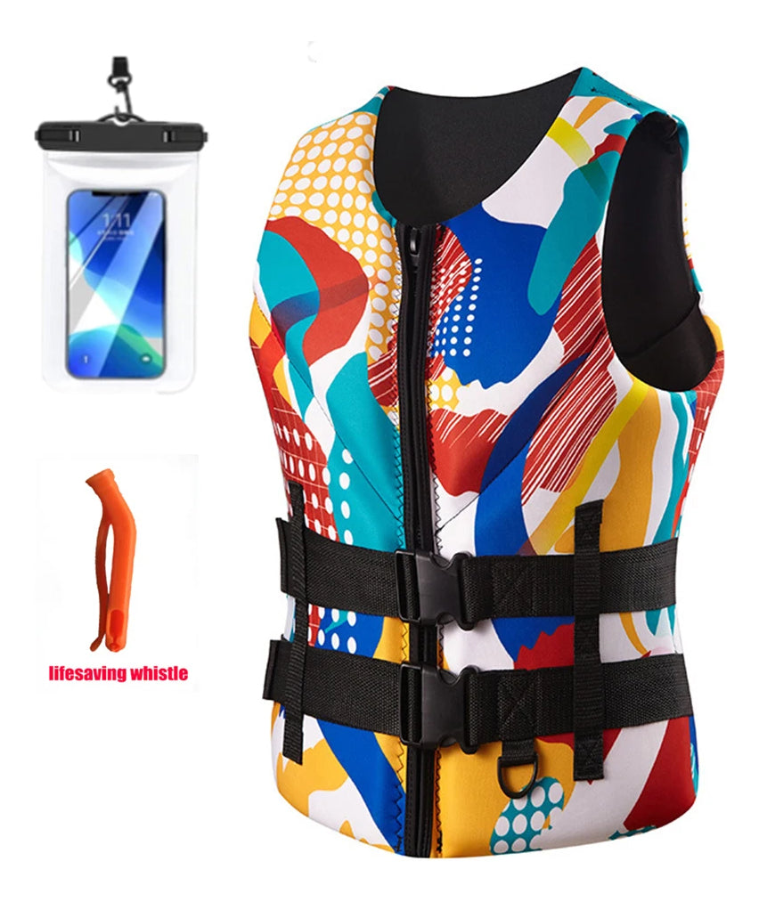 adult Life Jacket Neoprene Buoyancy Vest Anti-collision