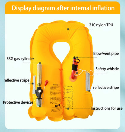 portable Self-inflating Life Jacket Adult Life Jacket