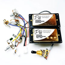 1 Set ProBucker Alnico Bridge&Neck Pickups with Pro Wiring Harness Pots&3 Way Switches for Electric guitar Chrome