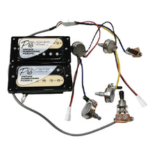 1 Set ProBucker Alnico Bridge&Neck Pickups with Pro Wiring Harness Pots&3 Way Switches for Electric guitar Chrome