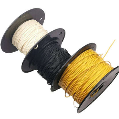 30 feet (10-white / 10-black / 10-yellow) Gavitt fabric pre-dyed 7-strand push back 22-watt retro style guitar cord
