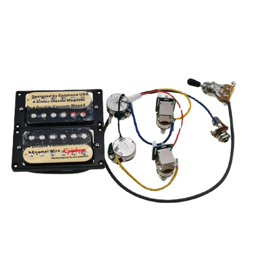 LP Standard Humbucker Pickups 4C with Push Pull Wiring Harness for Gift, Guitar Pickups