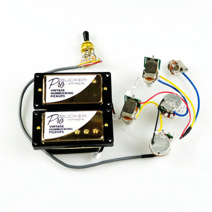 Standard PRO Bucker Alnico 5 Humbucker Pickup Electric Guitar Pickups With Wiring Harness Set