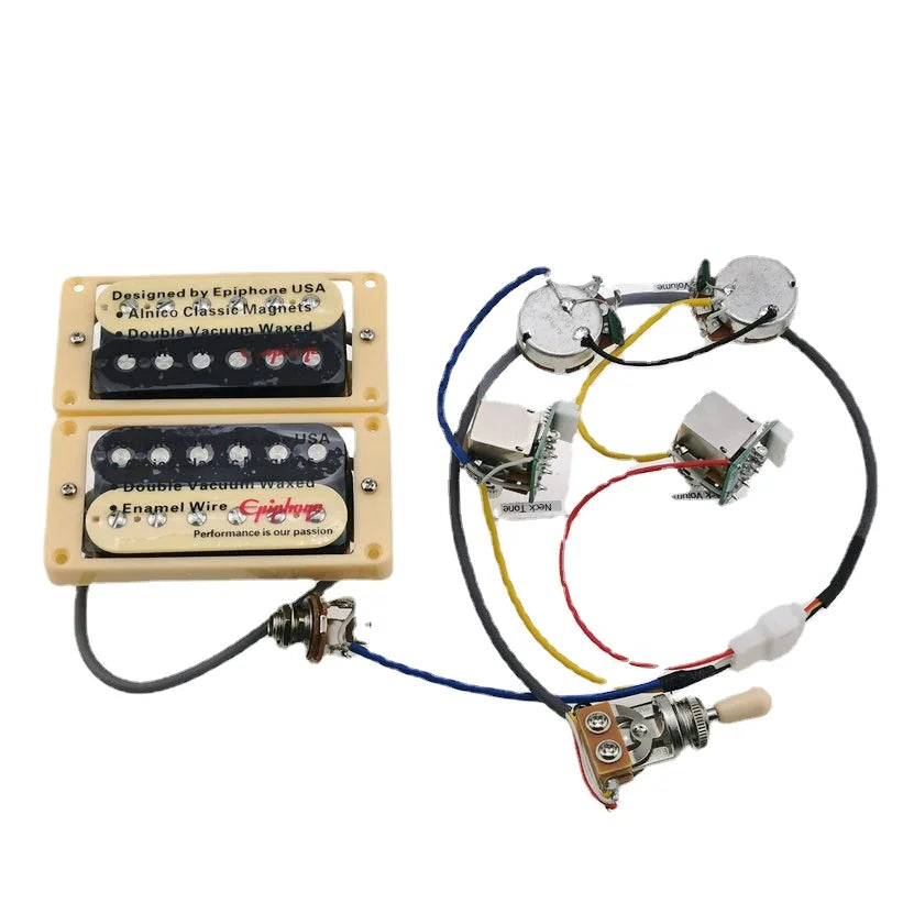 LP Standard Humbucker Pickups 4C with Push Pull Wiring Harness for Gift, Guitar Pickups