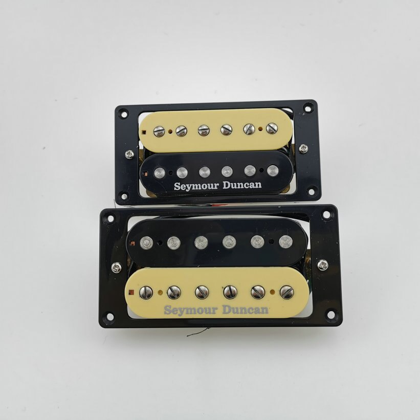 KR-Seymour Duncan SH1n SH-4 Humbucker Pickups 4C Electric Guitar Pickups zebra / Black set