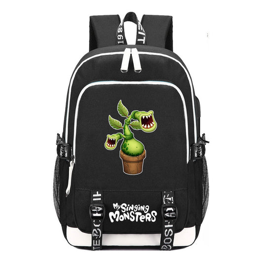 Monster Concert Printed Student Backpack Usb Leisure Backpack