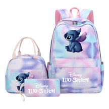Interstellar Baby Stitch Youth Student Girls School Bag Lunch Bag Three Piece Set Backpack Set