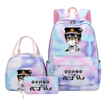 Ground Bound Youth Huazijun Student Girls School Bag Lunch Bag Three Piece Set Backpack Set