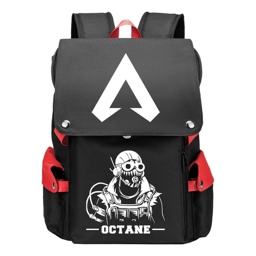 Apex Hero Print Usb Charging Cap Head Style Student School Bag Casual Backpack