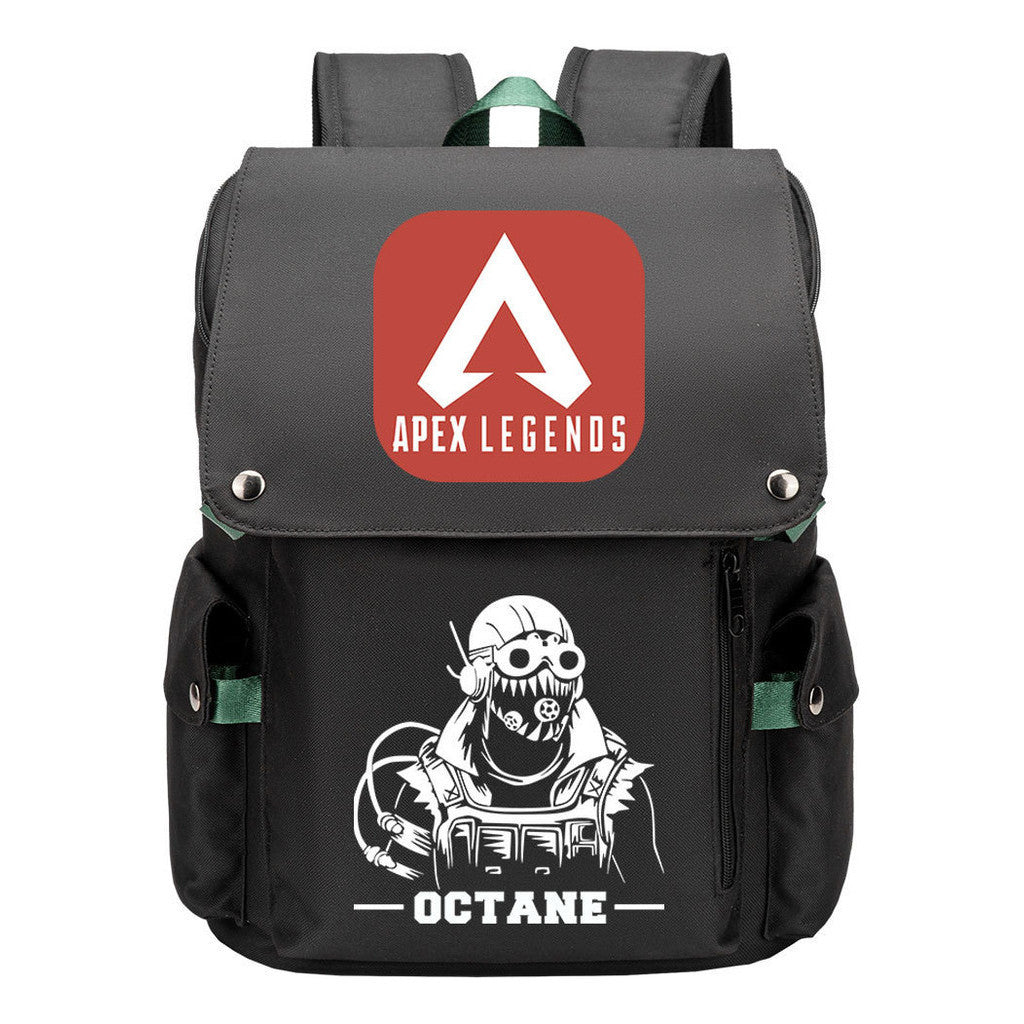 Apex Hero Print Usb Charging Head Youth School Bag Casual Backpack
