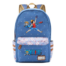 Anime Pirate King Lufei Printed Student School Bag Fragmented Flower Leisure Backpack