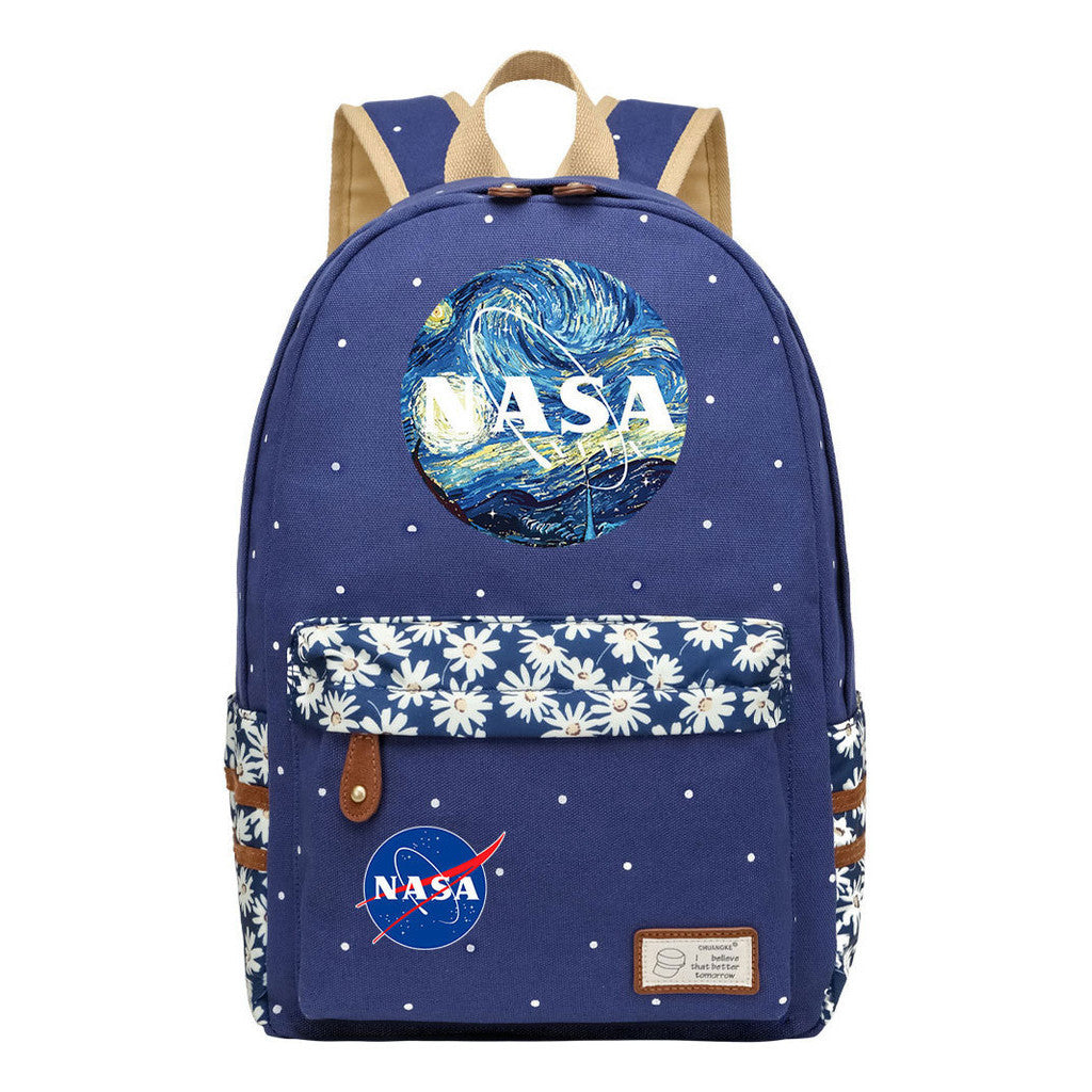 Fashionable Printed Student Backpack From Nasa, Casual Backpack