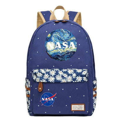 Fashionable Printed Student Backpack From Nasa, Casual Backpack