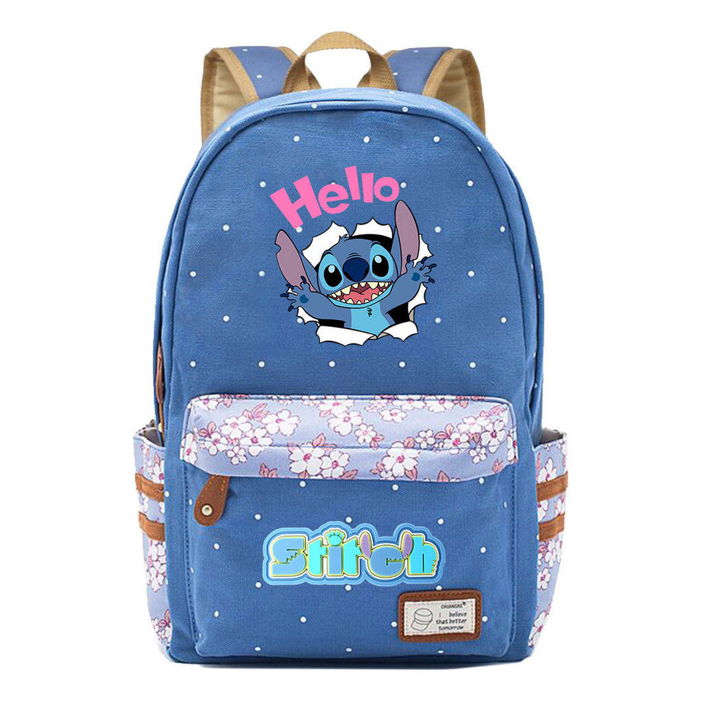 Japanese Anime Interstellar Baby Stitch Printed Youth Backpack Casual Backpack