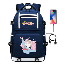 Anime Beauty Girl Warrior Usb Youth Student School Bag Men's And Women's Backpack Leisure Travel Backpack