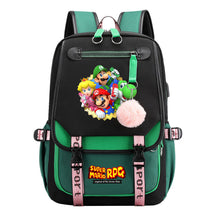 Printed Usb Youth Student Backpack For Men And Women With Casual Woven Strap Flap Backpack