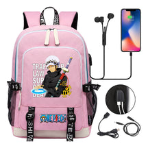Pirate King Print Youth Student Backpack Usb Casual Backpack