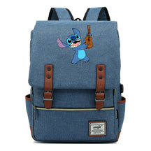 Anime Star Baby Stitch Printed Youth Student Backpack Usb Casual Backpack