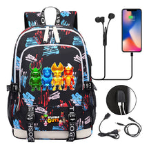 Printed Youth Student Backpack Usb Casual Backpack