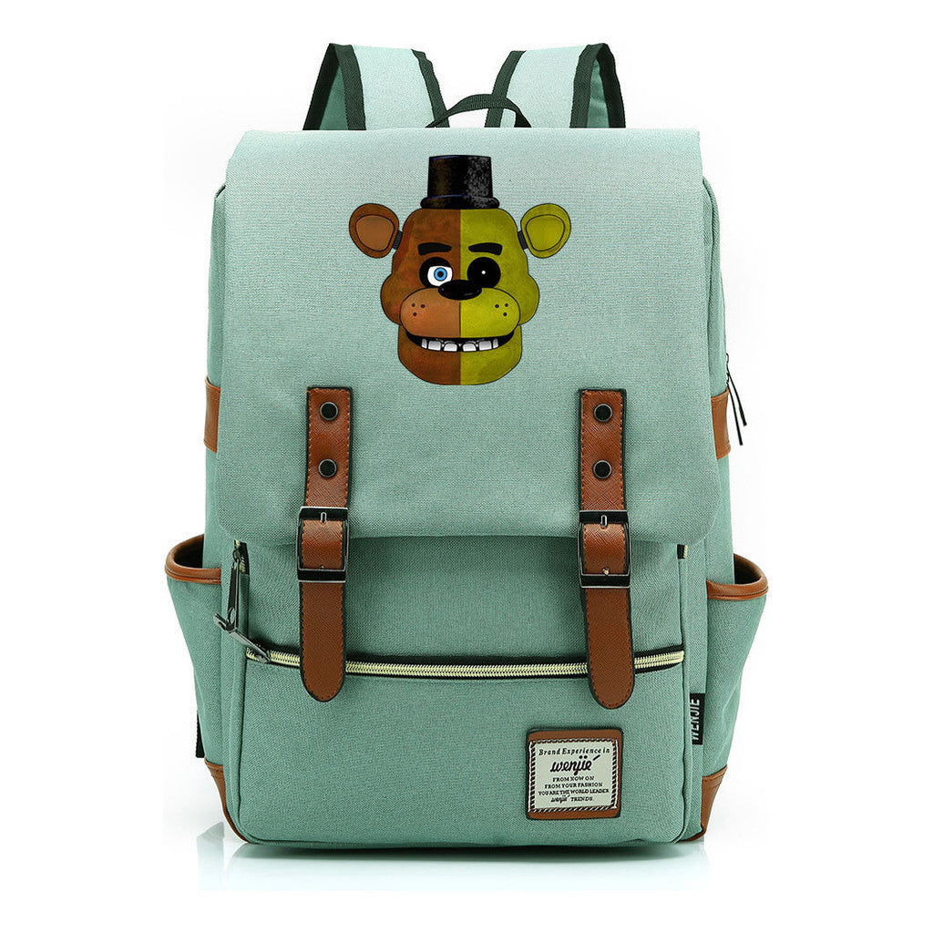 Toy Bear Game Printed Youth Student Backpack For Men And Women, Casual Belt Buckle, Classic Backpack