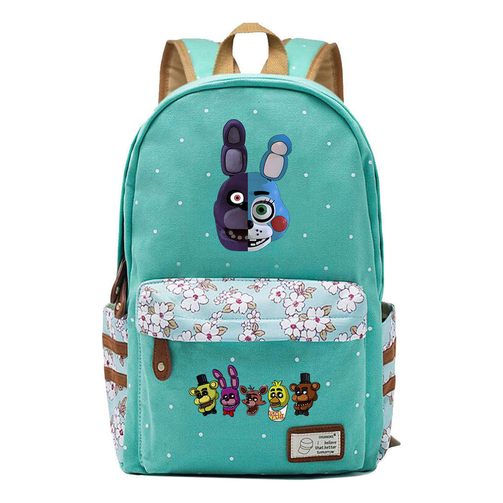Toy Bear Game Fashion Printed Teenage Girls Student School Bag Men's And Women's Casual Canvas Backpack