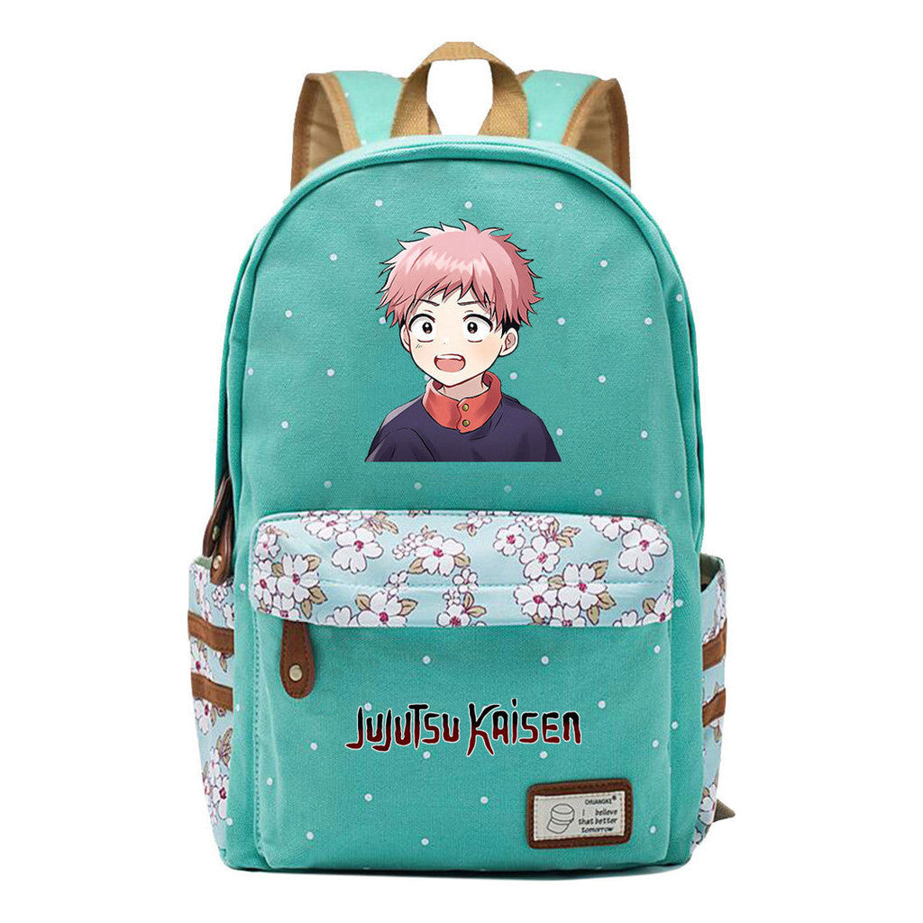 Cartoon Teenage Girl Student Backpack Casual Canvas Backpack