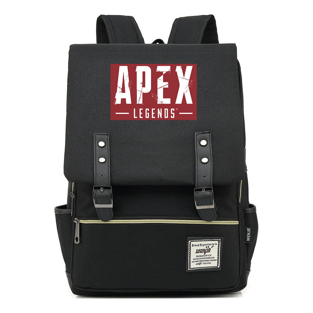 Printed Teenage Student Backpack For Men And Women With Casual Belt Buckle Classic Backpack