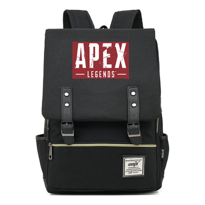 Printed Teenage Student Backpack For Men And Women With Casual Belt Buckle Classic Backpack