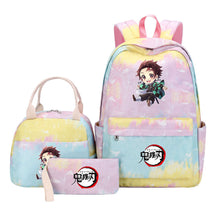 Cartoon Fashion Student Girls School Bag Lunch Bag Three Piece Set Backpack Set