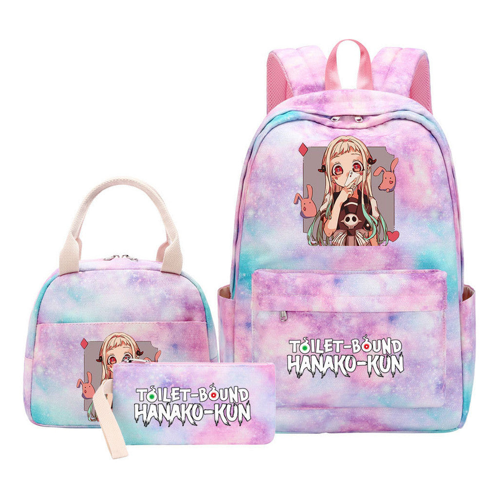 Teenage Student Girl Backpack Lunch Bag Three Piece Set Backpack Set