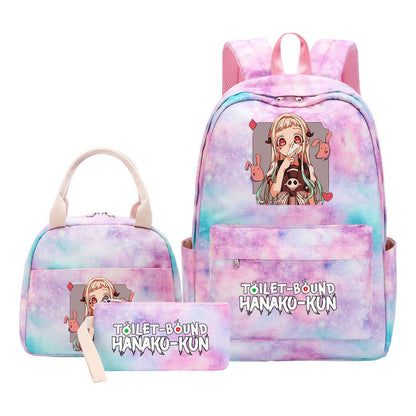 Teenage Student Girl Backpack Lunch Bag Three Piece Set Backpack Set