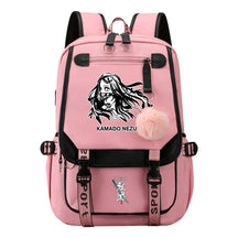 Cartoon Fashion Usb Student Backpack With Casual Woven Strap Flip Back Backpack