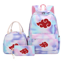 Naruto Student Girl Backpack Lunch Bag Three Piece Set Backpack Set