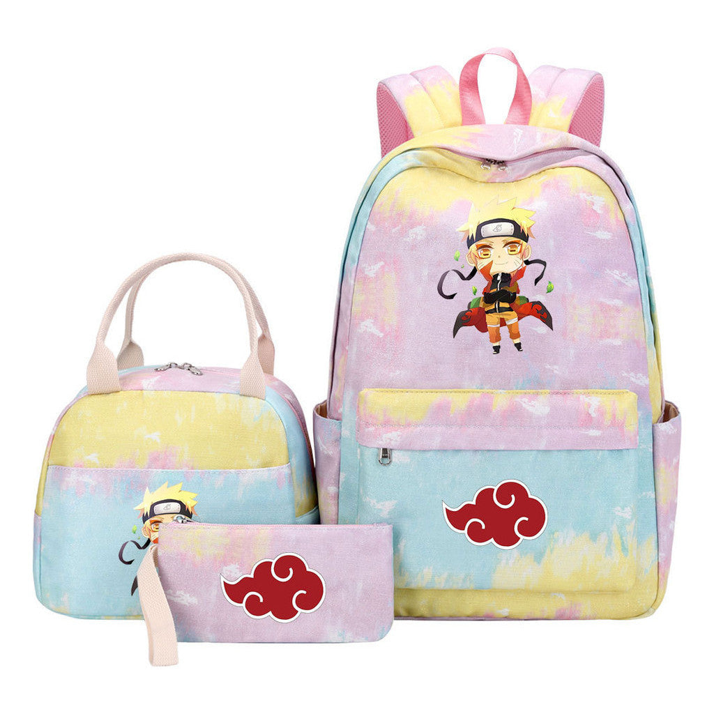 Naruto Girls School Bag Lunch Bag Three Piece Set Backpack Set